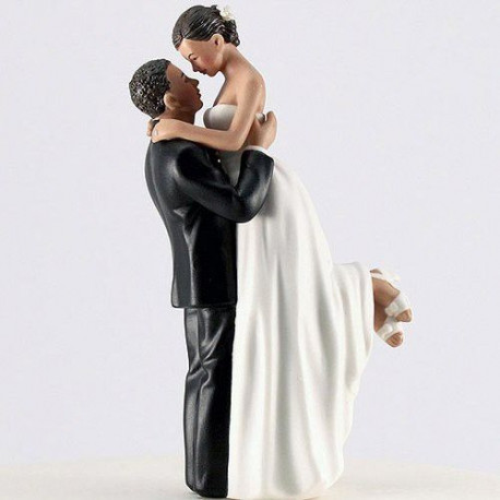 Figurine Mariage Romance Couple Brun