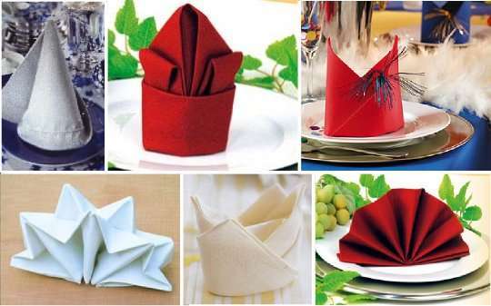 pliage serviette mariage contes de fee