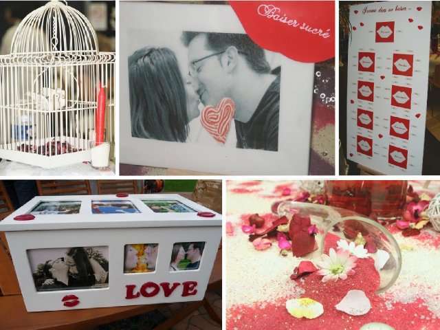 decoration mariage baiser amour