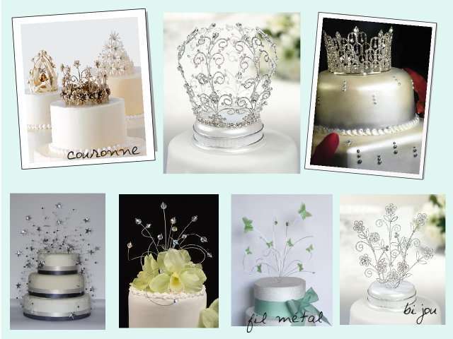 figurine mariagebijou, swarovki pièce montée gateau