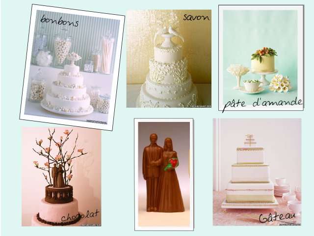 figurine mariage consommable chocolat savon pièce montée gateau