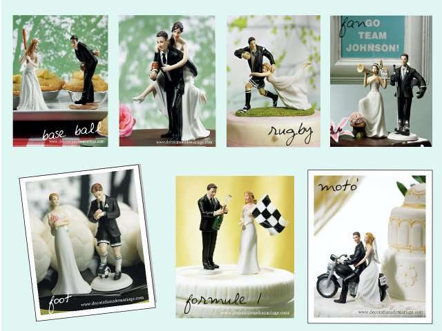 figurine mariage thème pièce montée gateau