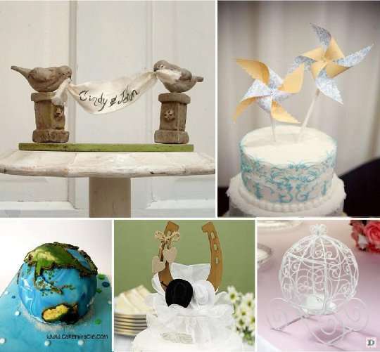 figurine mariage_gateau_piece_montee_globe_moulin_vent_fer_cheval_carrosse figurine mariage_gateau_piece_montee_globe_moulin_vent_fer_cheval_carrosse