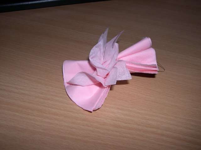  réalisation rose en papier serviette  tutoriel fiche technique 