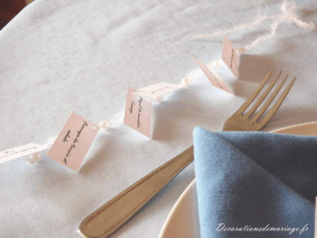 décoration mariage idées thème hiver montagne menu fil de laine décoration mariage idées thème hiver montagne loisirs créatifs bricolage faire soi même menu fil de laine perle