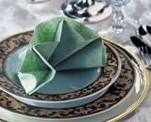décoration mariage idées thème hiver montagne pliage de serviette étoile