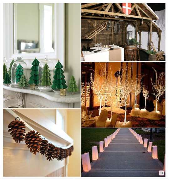 mariage hiver decoration salle luge sapin lanternes guirlande de pomme de pin mariage hiver decoration salle luge sapin lanternes guirlande de pomme de pin