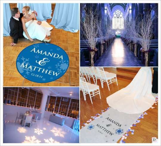 mariage hiver tapis personnalise flocon sticker eclairage mariage hiver tapis personnalise flocon sticker eclairage