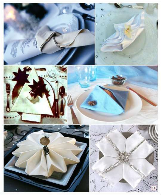 mariage hiver pliage serviette sapin flocon noeud mariage hiver pliage serviette sapin flocon noeud