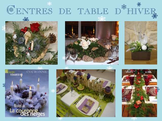 décoration mariage idées thème hiver montagne centre de table composition florale couronne sapin pomme de pin bougie rondins de bois 