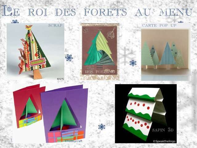 décoration mariage idées thème hiver montagne menu carte sapin scrapbooking iris folding carte pop up