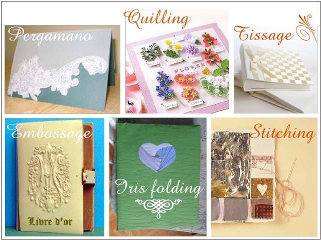   livre d'or mariage pergamano dentelle de papier embossage stitching coeur iris folding papier roulé fleurs