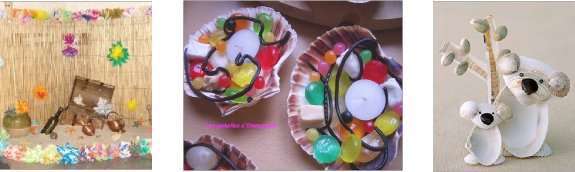  Décoration mariage idées thème mer idées pour les enfants coin tas de sable bonbons coquillage animaux en coquillage
