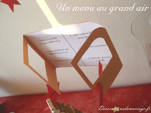   décoration table mariage idées thème montagne noel  menu cabine téléphérique suspendue loisirs créatifs faire soi même bricolage