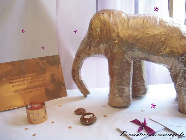 urne éléphant mariage papier mâché réaliser bricolage faire soi même