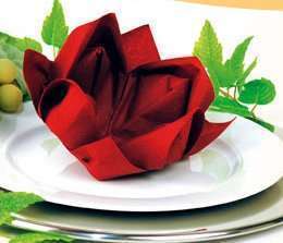  pliage de serviette fleur de lotus