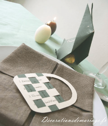  idées décoration de table pâques vert et beige doré loisirs créatifs bricolage faire soi même