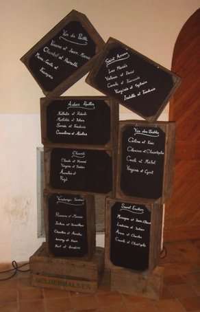  plan de table mariage cboîtes empilées