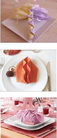pliage de serviette maryma jabot paquet cadeau