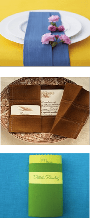   pliage de serviette le tablier le livre ouvert le porte nom