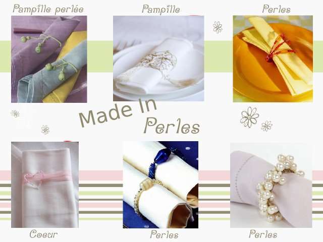 bricolage loiris créatifs rond de serviette table décoration en perles pampille coeur en perles