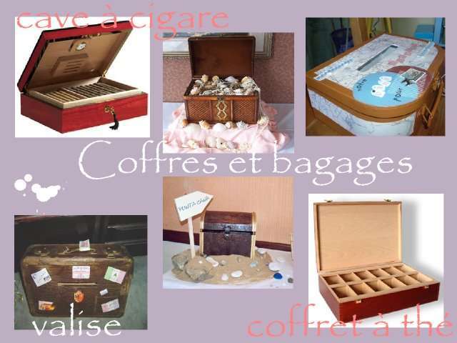 urne de mariage loisirs créatifs coffre trésor mer valise voyage 