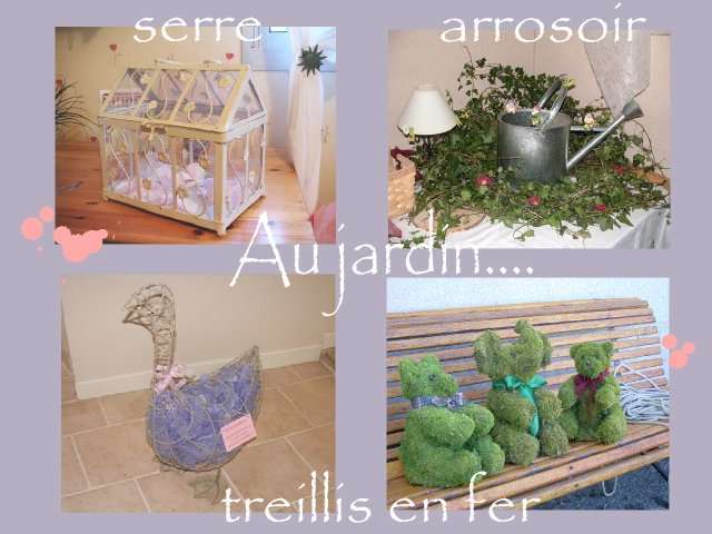   urne de mariage bricolage thème champêtre arrosoir serre treillis en forme d'animaux
