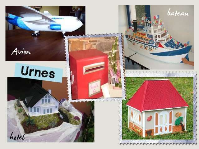 Wedding travel urn boat plane