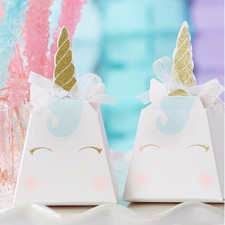 idee x shower baby fille dragées Boite pour licorne anniversaire