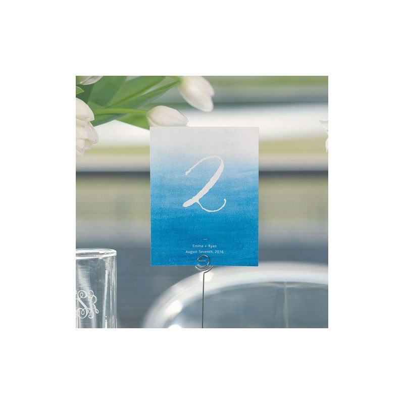 Numero de table aqua  eau ombre