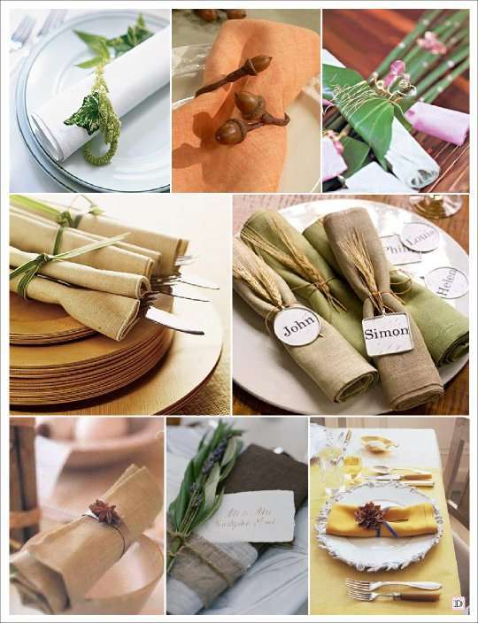 Idées de Pliage de serviettes en papier pour une table de mariage 