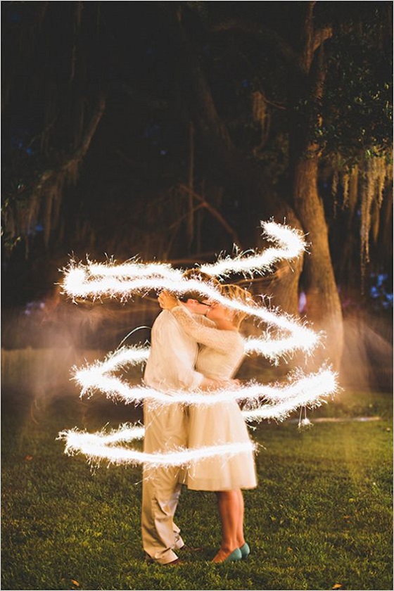 photo mariage avec cierge magique