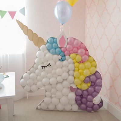 Ballon licorne - anniversaire thème animaux magiques