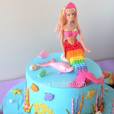 Gâteau d'anniversaire sirène